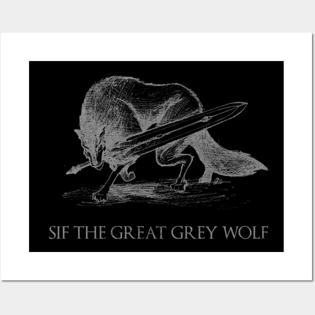 Sword The Great Gret Wolf Wall Art by lindyss